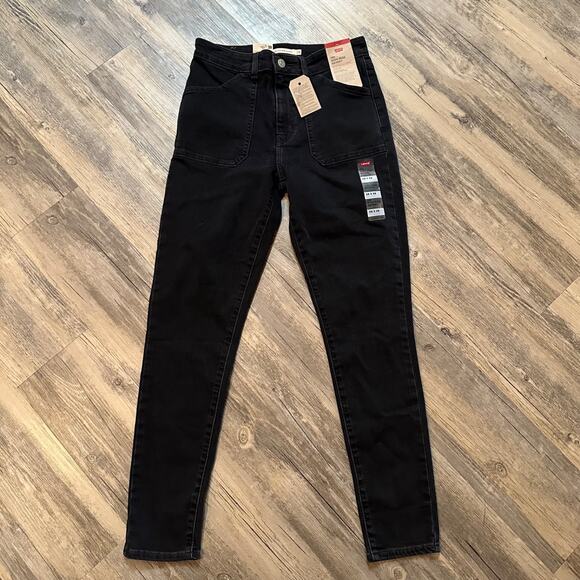 Levi's Denim - Levi’s 721 Utility High Rise Skinny Jeans Women’s 28x28 Black Stretch New